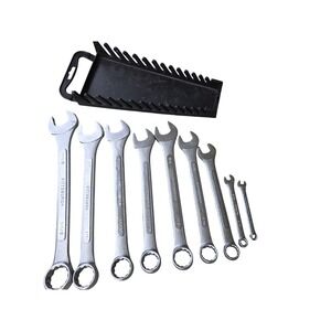 Pittsburgh‎ SAE Combination Wrench Set 9pc Chrome Vanadium 1/4 to 1-1/8 Tray Z1
